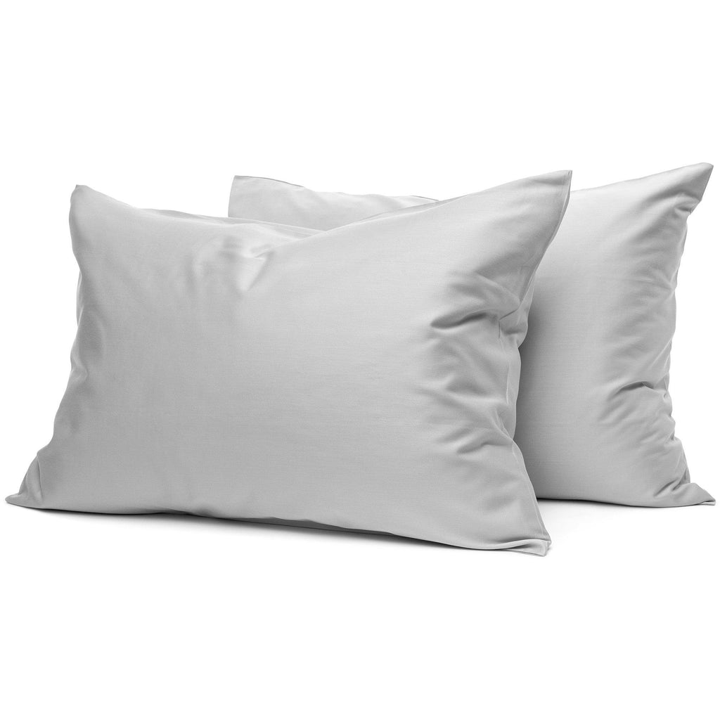 Navy Organic Pillowcases - Square Flower