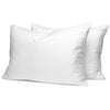 White Organic Pillowcases - Square Flower